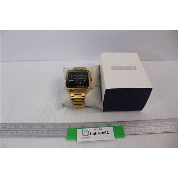 Skmei Men's Digital Watch Gold -Cannot Guarantee Authenticity