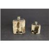 Image 1 : (2) Cow Hide Liquor Flasks, Regina and Saskatoon
