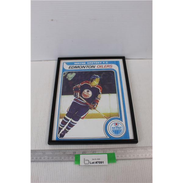 Wayne Gretzky Enlarged Framed PRINT Rookie Card- 9'' x 11.5''