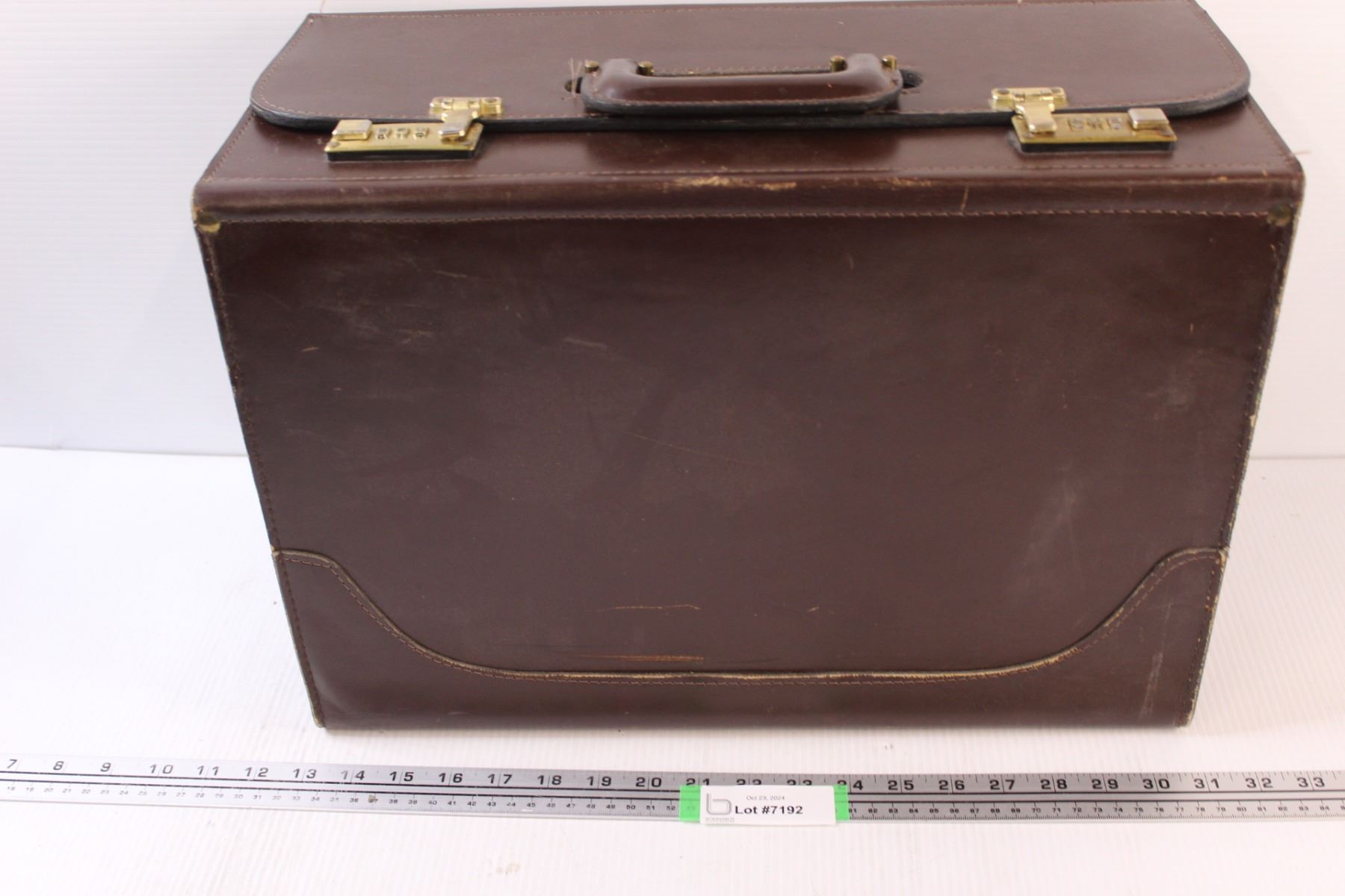 Antique Case File Folder Leather File Folder Portable Case w/Lock - Made in Canada - Bodnarus ...