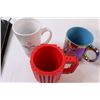 Image 5 : (2) Dinosaur Mugs, Metal Measuring Cups, Lego Mug, (2) Carpet Samples?, Misc.