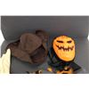 Image 2 : Halloween Lot:  Feather Boas, Skeleton Outfit, Pumpkin Mask, Misc.