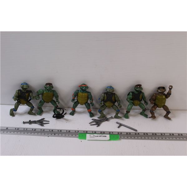 (6) Vintage Teenage Mutant Ninja Turtles