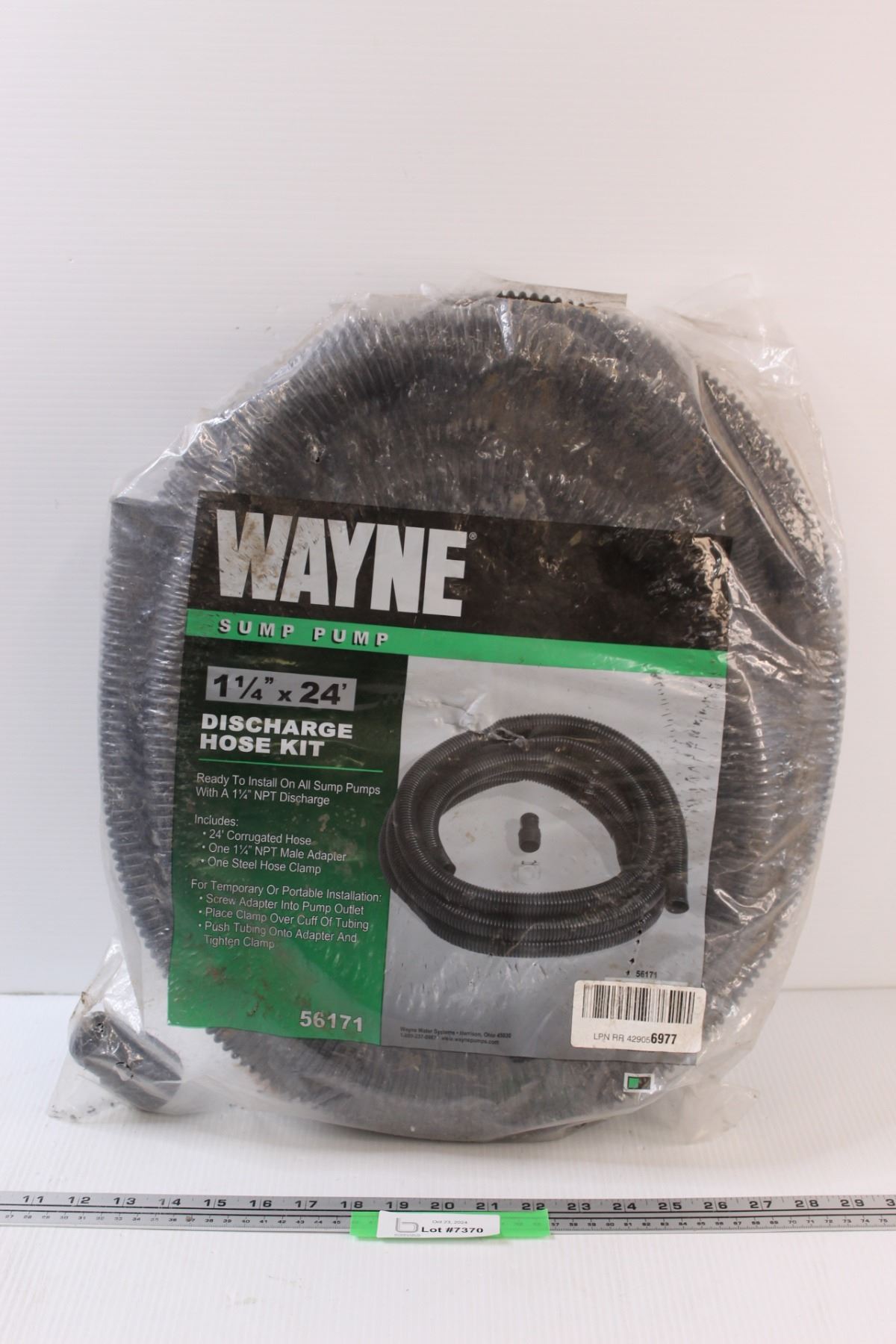Wayne Sump Pump Discharge Hose Kit 1.25" x 24' Bodnarus Auctioneering