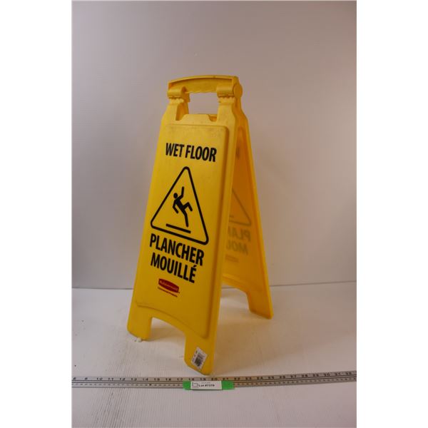 Rubbermaid Foldable "Caution Wet Floor" Sign - 25.5" x 11"