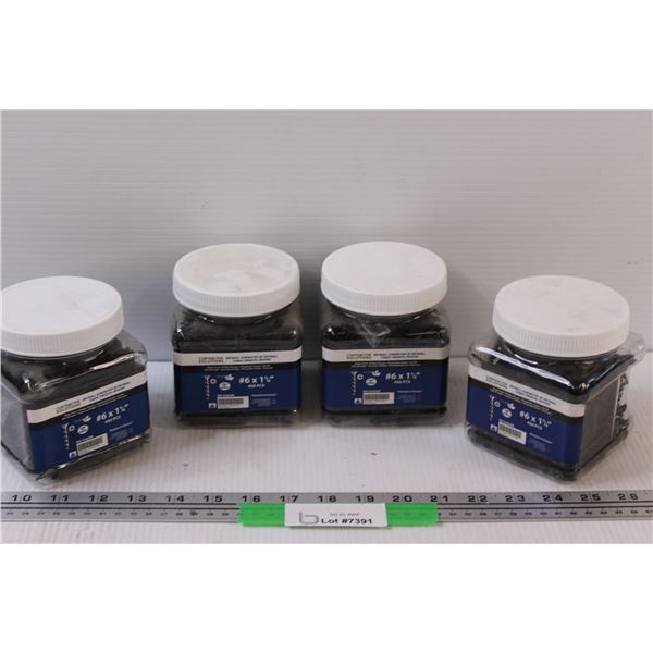 (4) Quality Drywall Screws: #6 x 1-5/8"