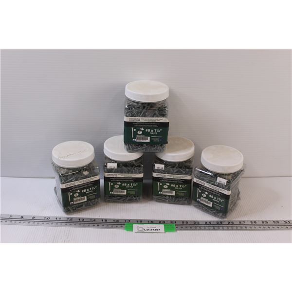 (5) Wood Screws: (4) #8 x 1.5", (1) #8 x 1.25"