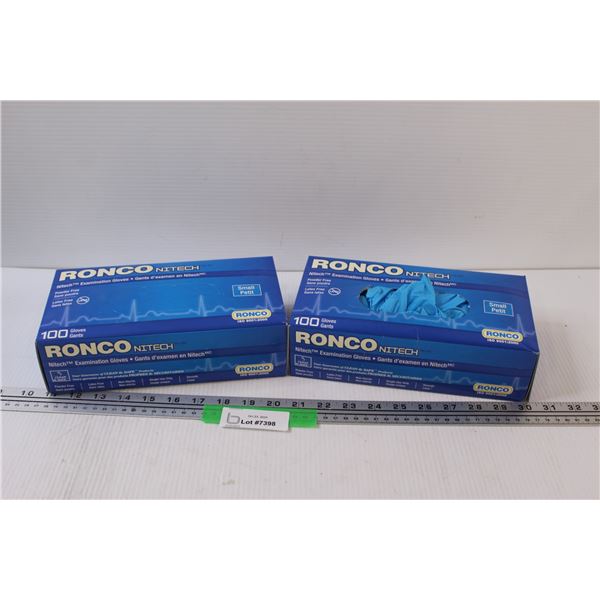 (2) Ronco Nitrile Examination Gloves (Small)