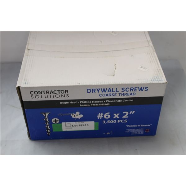 * Contractor Drywall Screws 3,500 In Box - #6 x 2" - NIB, Sealed