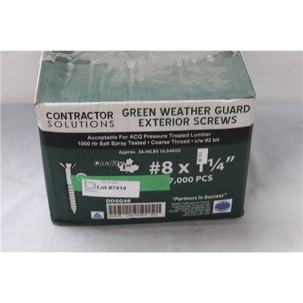 * Contractor Brand Robertson Screws 7,000 in Box - #8 x 1.25" - NIB, Sealed