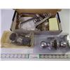(2) Sets of Door Handles and Two Handle Laundry Faucet-used-as is