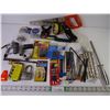 Several Pkgs. of Jigsaw Blades, Saw, Tape Measure, Lock and much more misc. items