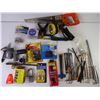 Image 7 : Several Pkgs. of Jigsaw Blades, Saw, Tape Measure, Lock and much more misc. items
