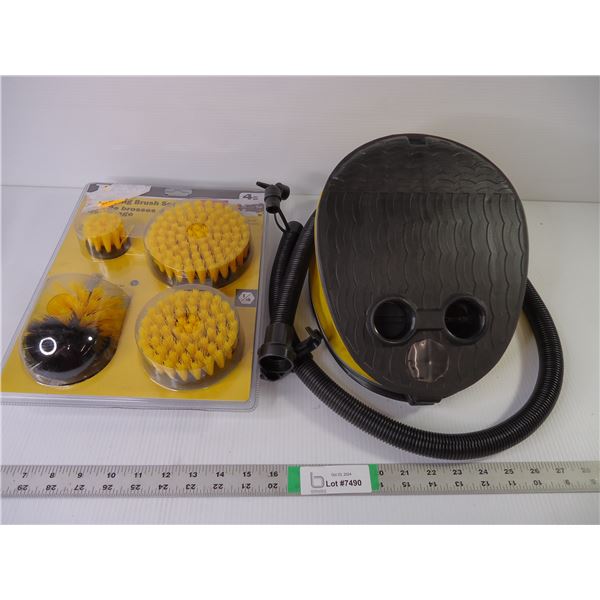 Cleaning Brush Set (unopened) and Inflator, Deflator