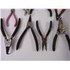 Image 2 : (8) Snap Ring Pliers and some misc. tools with Metal Container