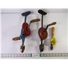 (3) Vintage Hand Brace Drills