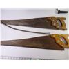Image 2 : (2) Vintage Saws and Toilet Auger