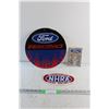 Image 1 : Ford Racing Sign 12'', Ford Racing Light Switch Cover and NHRA Drag Racing Patch