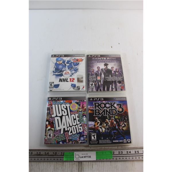 (4) PS3 Games - NHL12, Just Dance 2015 and Saints Row