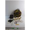 Image 1 : Camouflage Cushion. Regulated Power Supply, Tea Cups, Coasters and Assorted Items