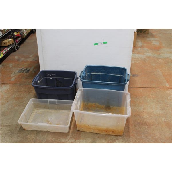 *(4) Plastic Totes