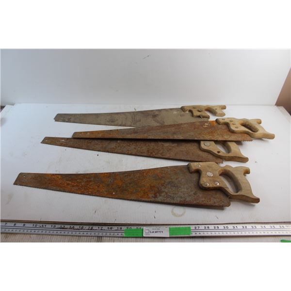 (4) Vintage Hand Saws - As Is