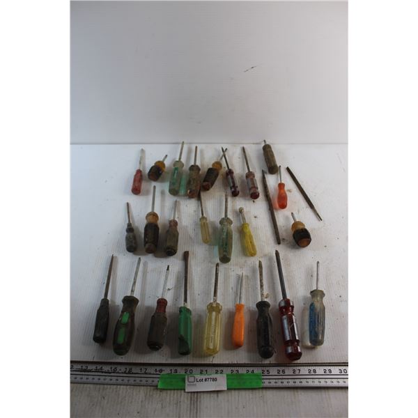 (25) Screwdrivers and (2) Metal Files