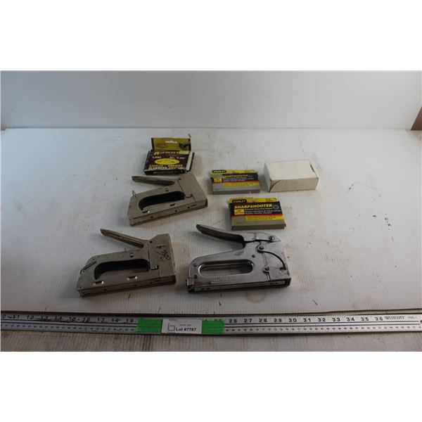 (3) Heavy Duty Staplers and Staples - Size from 1/2'' to 3/8''