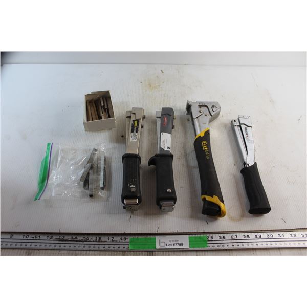 (4) Roofer Staplers - Stanley & Arrow and Staples