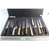 (13) Kitchen Knives and (2) Knife Sharpening Rod