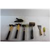 Image 11 : Clamp, (3) Double Faced Mallets, Rubber Hammer and Assorted Items