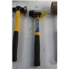 Image 4 : Clamp, (3) Double Faced Mallets, Rubber Hammer and Assorted Items