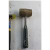 Image 5 : Clamp, (3) Double Faced Mallets, Rubber Hammer and Assorted Items