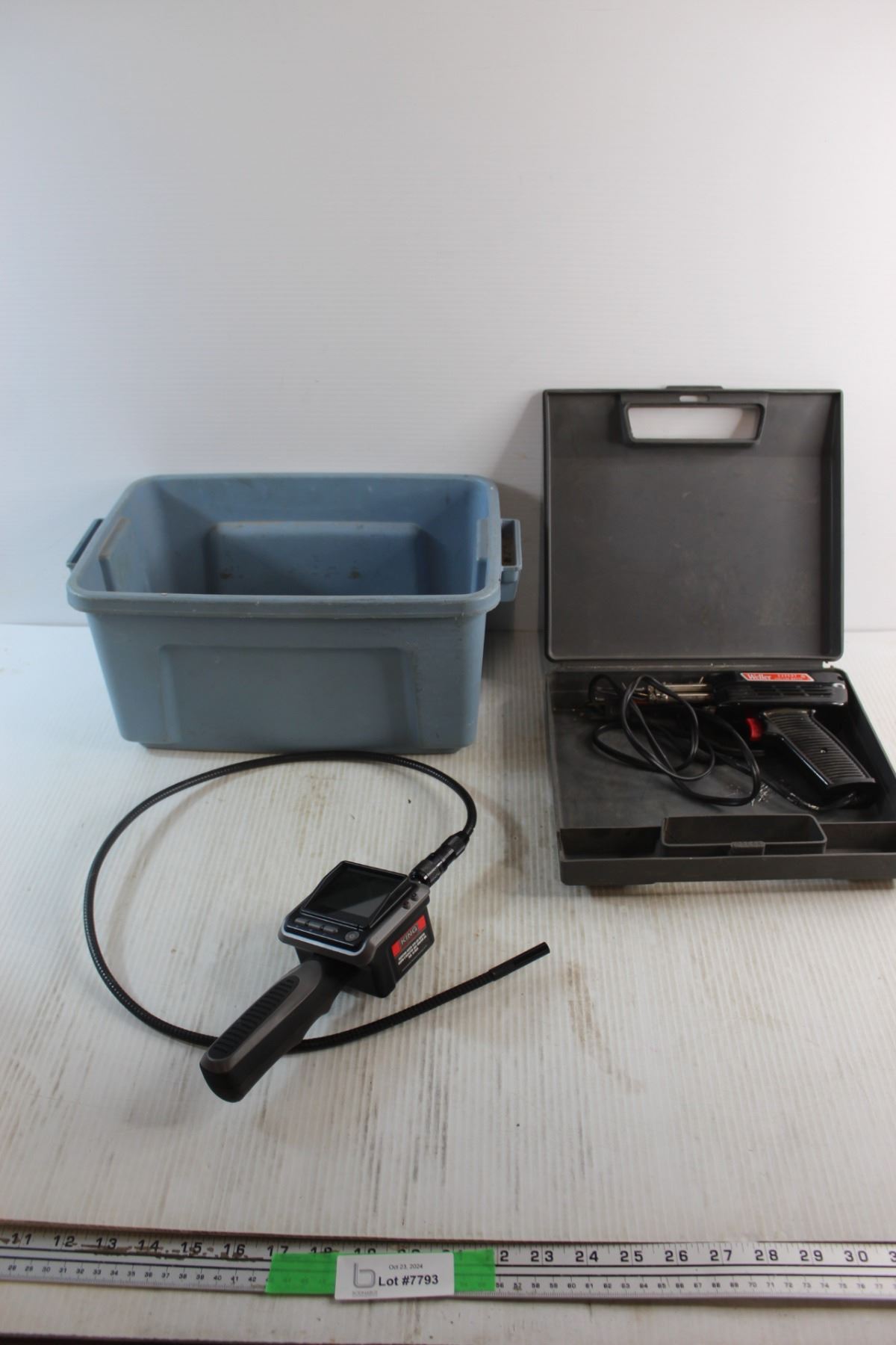 King Inspection Camera with LCD Monitor - Tested, Small Plastic Tote ...