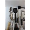 Image 2 : Whisks, Cake Servers, Knife Sharpening Roads, Spatulas, Wine Opener and Assorted Kitchenware