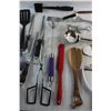 Image 4 : Whisks, Cake Servers, Knife Sharpening Roads, Spatulas, Wine Opener and Assorted Kitchenware