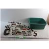 Image 1 : (15) C Clamps and Small Plastic Totes