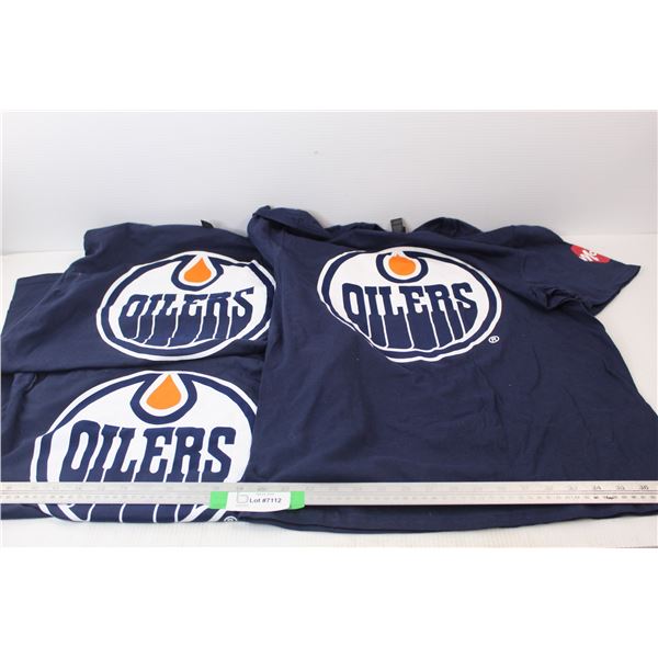 (3) Edmonton Oilers Molson Beer Gildan T- Shirts- All Size Medium