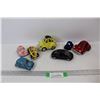 Approximately (7) Assorted Volkswagen Beetle Small Diecast Cast Cars