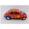 Image 4 : Diecast Flower Power Diecast Volkswagen Bug- Approximately 1/24 Scale