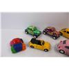 Image 2 : (7) Assorted Volkswagen Beetle Small Diecast Cast/ Plastic Cars