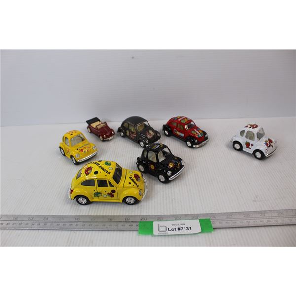 (7) Assorted Volkswagen Beetle Small Diecast/ Plastic Cars