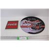 Image 1 : Coca- Cola Sign- 12'' w/ Coaster- 6''x 6''