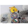 Image 5 : Various Spools Of Small Steel Cables w/ large Ice Cream Pail