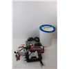 Image 2 : Various 12 Volt Chargers / Cables w/ Large Ice Cream Pail