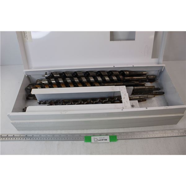 Box w/ Large Auger Drill Bits- Will Not Ship