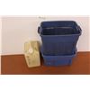 Image 2 : *(2) Rubbermaid Tubs (1) Missing Lid, Large Water Jug