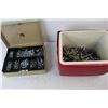 Image 2 : Lot Of Assorted Nuts/ bolts, Misc., Pizza Hut Igloo Cooler, Cash Box