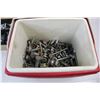Image 3 : Lot Of Assorted Nuts/ bolts, Misc., Pizza Hut Igloo Cooler, Cash Box