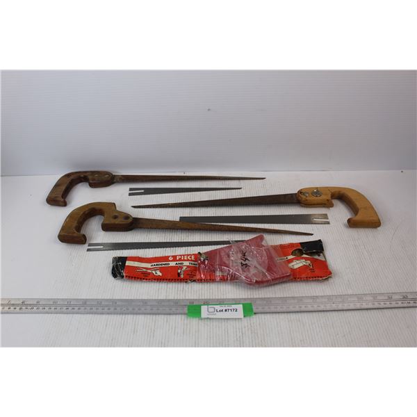 (3) Hand Saws w/ (3) Extra Blades